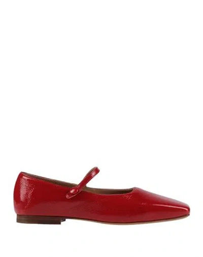 Mansur Gavriel Woman Ballet Flats Red Size 8 Leather