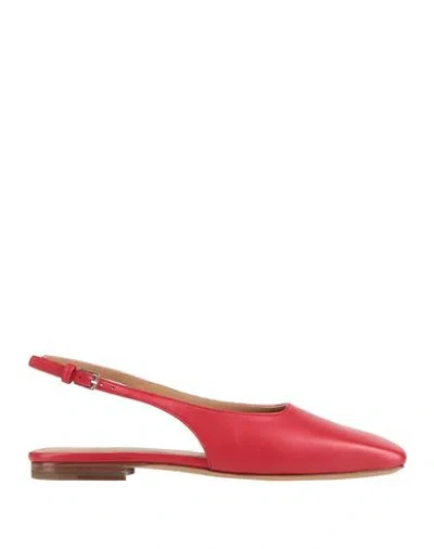 Mansur Gavriel Woman Ballet Flats Red Size 8 Leather In Multi