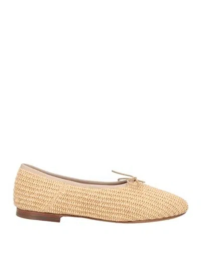 Mansur Gavriel Woman Ballet Flats Sand Size 8 Textile Fibers In Nude