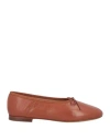 Mansur Gavriel Woman Ballet Flats Tan Size 8 Leather In Caramel Naplak