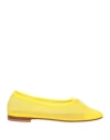Mansur Gavriel Woman Ballet Flats Yellow Size 8 Textile Fibers In Animal Print