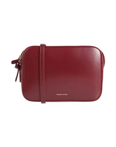 Mansur Gavriel Woman Cross-body Bag Burgundy Size - Leather
