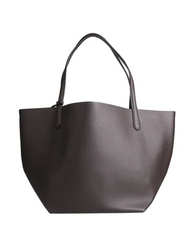 Mansur Gavriel Woman Handbag Dark Brown Size - Leather