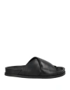 Mansur Gavriel Leather Sandals In Black