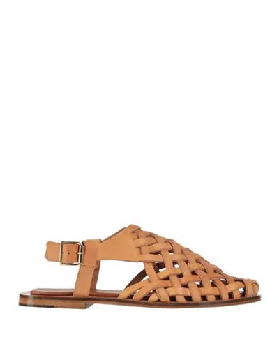 MANSUR GAVRIEL MANSUR GAVRIEL WOMAN SANDALS TAN SIZE 8 LEATHER