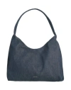 Mansur Gavriel Woman Shoulder Bag Blue Size - Textile Fibers