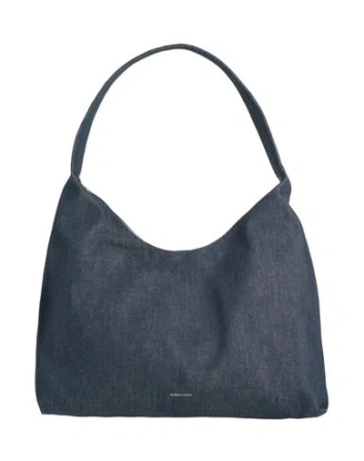 Mansur Gavriel Woman Shoulder Bag Blue Size - Textile Fibers