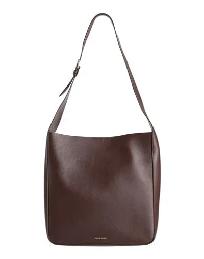 Mansur Gavriel Woman Shoulder Bag Chocolate Brown Size - Cow Leather