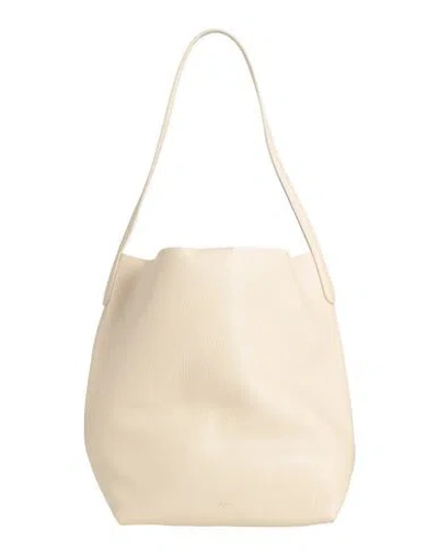Mansur Gavriel Woman Shoulder Bag Ivory Size - Leather