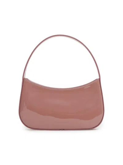 Mansur Gavriel Women's Bonbon Laminated Leather Top Handle Bag In Brown