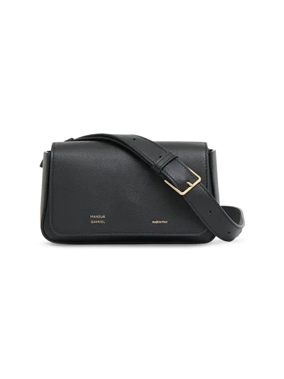 Mansur Gavriel Box Sling Leather Crossbody Bag In Black