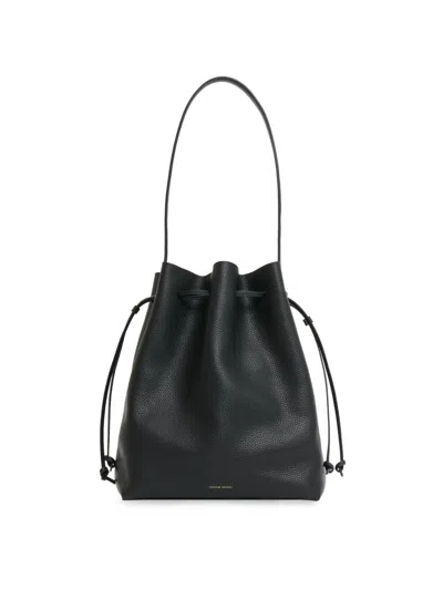 Mansur Gavriel Mini Bucket Bag- Spazzolato/black/flamma