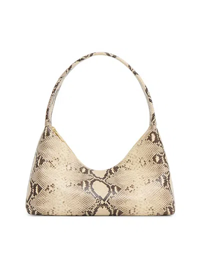 Mansur Gavriel Women's Candy Snake-embossed Leather Baguette In Gray