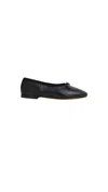 Mansur Gavriel Dream Leather Ballerina Flats In Black