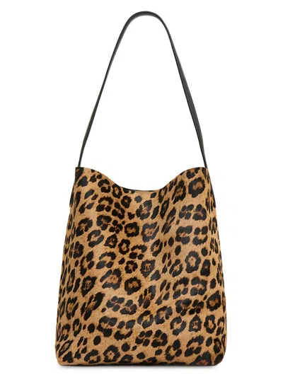 Mansur Gavriel Women's Everyday Leopard-print Calf Hair Basket Bag In Brown