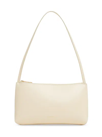 Mansur Gavriel Gaia Leather Shoulder Bag In Neutral
