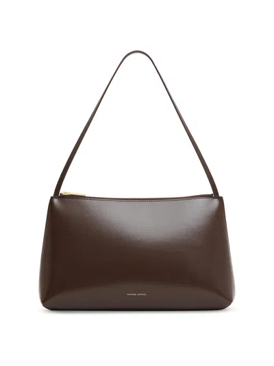 Mansur Gavriel Large Gaia Leather Shoulder Bag In Brown