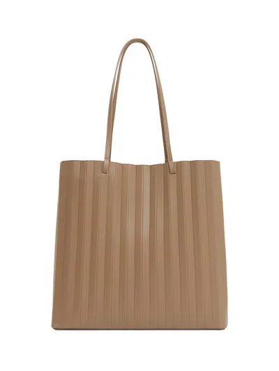 Mansur Gavriel Women's Large Pleated Leather Tote Bag In Green