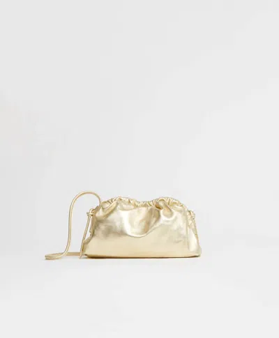 Mansur Gavriel Mini Cloud Leather Clutch In Gold