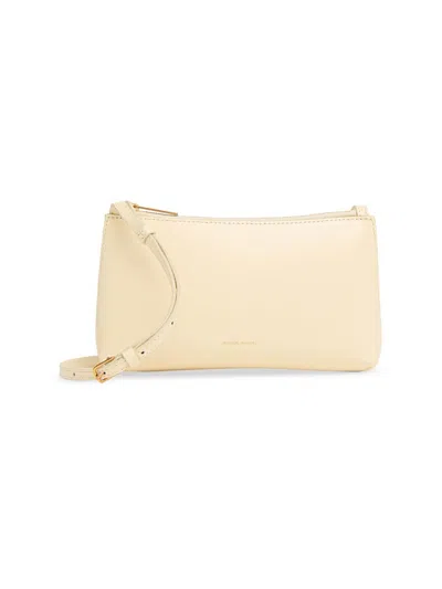 Mansur Gavriel Mini Gaia Leather Crossbody Bag In Nude