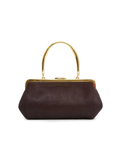 Mansur Gavriel Women's Pina Calf Hair Top Handle Bag In Purple