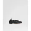 Mansur Gavriel Womens Black Ruched Ballerina Leather Ballet Flats In Black