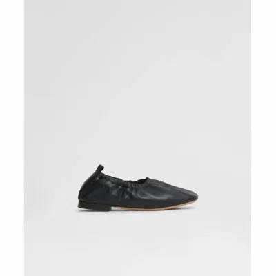 MANSUR GAVRIEL WOMEN'S RUCHED BALLERINA SHOE IN BLACK