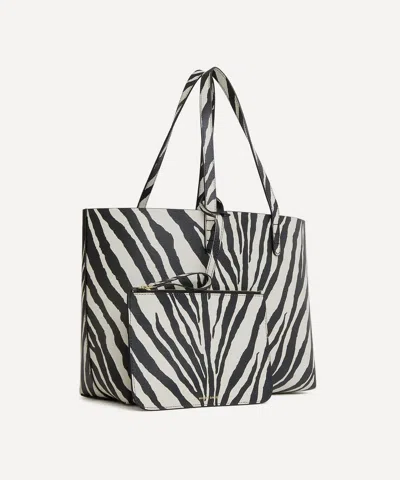 Mansur Gavriel Women's Small Zebra Print Leather Tote Bag
