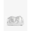 Mansur Gavriel Mini Cloud Leather Clutch In Silver
