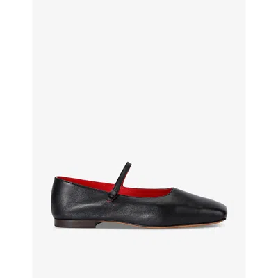 Mansur Gavriel Square Toe Mary Jane In Black