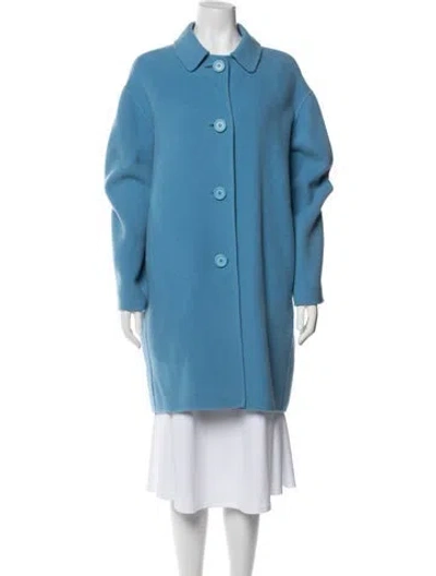 Pre-owned Mansur Gavriel Wool Coat In Blue