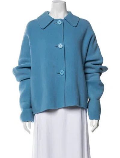 Pre-owned Mansur Gavriel Wool Coat In Blue
