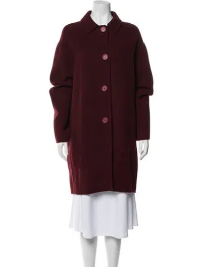 Pre-owned Mansur Gavriel Wool Coat In Red