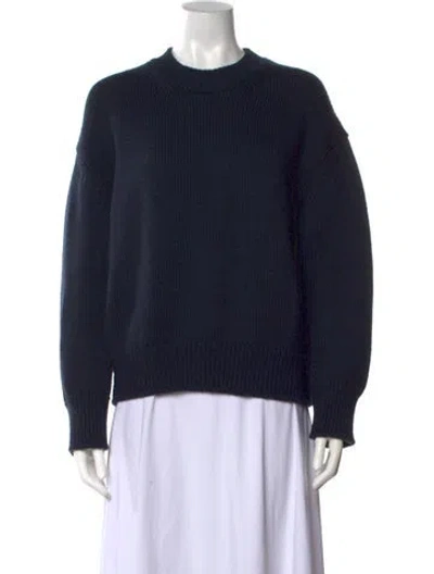 Pre-owned Mansur Gavriel Wool Crew Neck Sweater In Blue