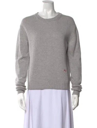 Pre-owned Mansur Gavriel Wool Crew Neck Sweater In Gray