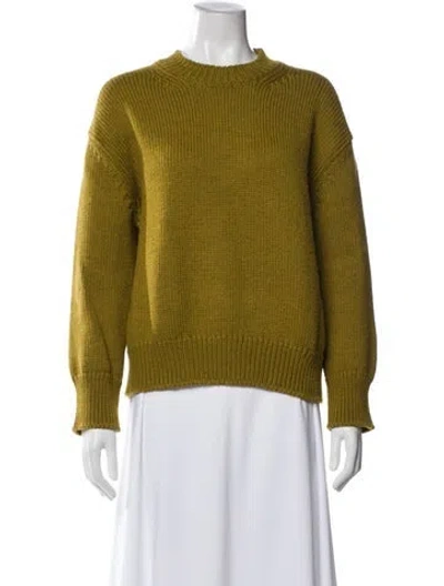Pre-owned Mansur Gavriel Wool Crew Neck Sweater In Green