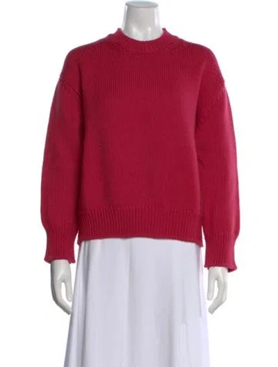 Pre-owned Mansur Gavriel Wool Crew Neck Sweater In Pink