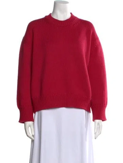 Pre-owned Mansur Gavriel Wool Crew Neck Sweater In Pink