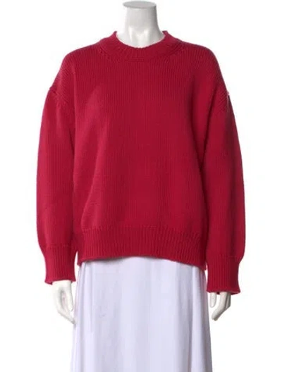 Pre-owned Mansur Gavriel Wool Crew Neck Sweater W/ Tags In Red