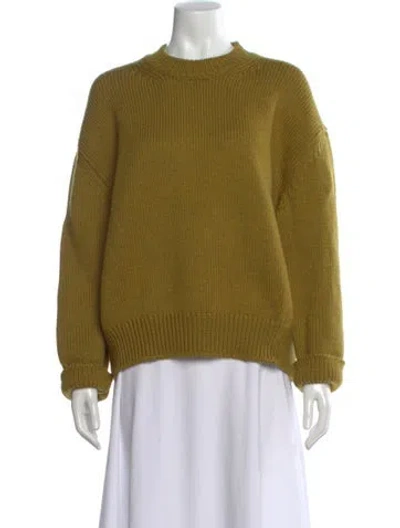Pre-owned Mansur Gavriel Wool Crew Neck Sweater In Yellow