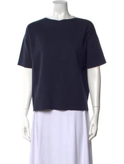 Pre-owned Mansur Gavriel Wool Crew Neck T-shirt W/ Tags In Blue