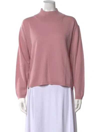 Pre-owned Mansur Gavriel Wool Mock Neck Sweater In Pink
