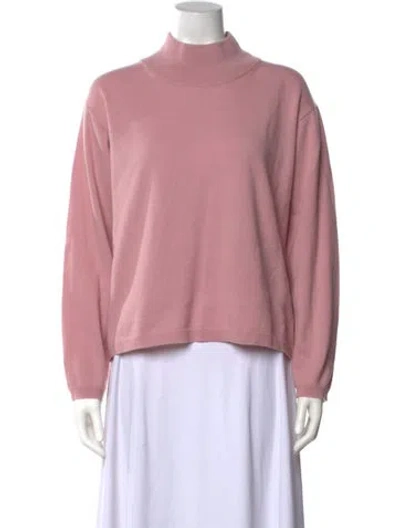 Pre-owned Mansur Gavriel Wool Mock Neck Sweater W/ Tags In Pink