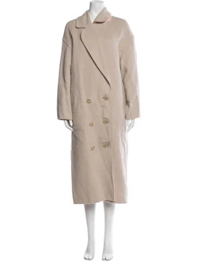 Pre-owned Mansur Gavriel Wool Peacoat In Neutral