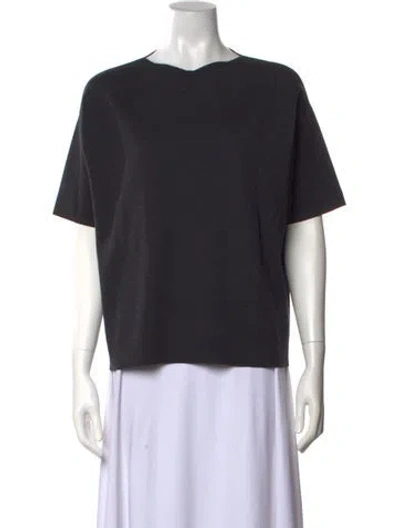 Pre-owned Mansur Gavriel Wool Scoop Neck T-shirt In Gray