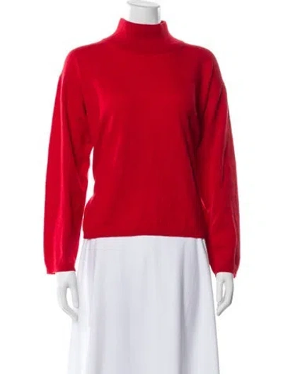 Pre-owned Mansur Gavriel Wool Turtleneck Sweater In Red