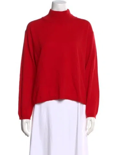 Pre-owned Mansur Gavriel Wool Turtleneck Sweater In Red