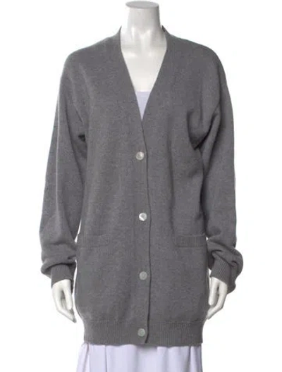 Pre-owned Mansur Gavriel Wool V-neck Sweater In Green