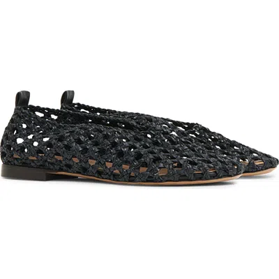 Mansur Gavriel Woven Ballerina Flat In Black