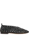 Mansur Gavriel Woven Ballerina Flats In Black